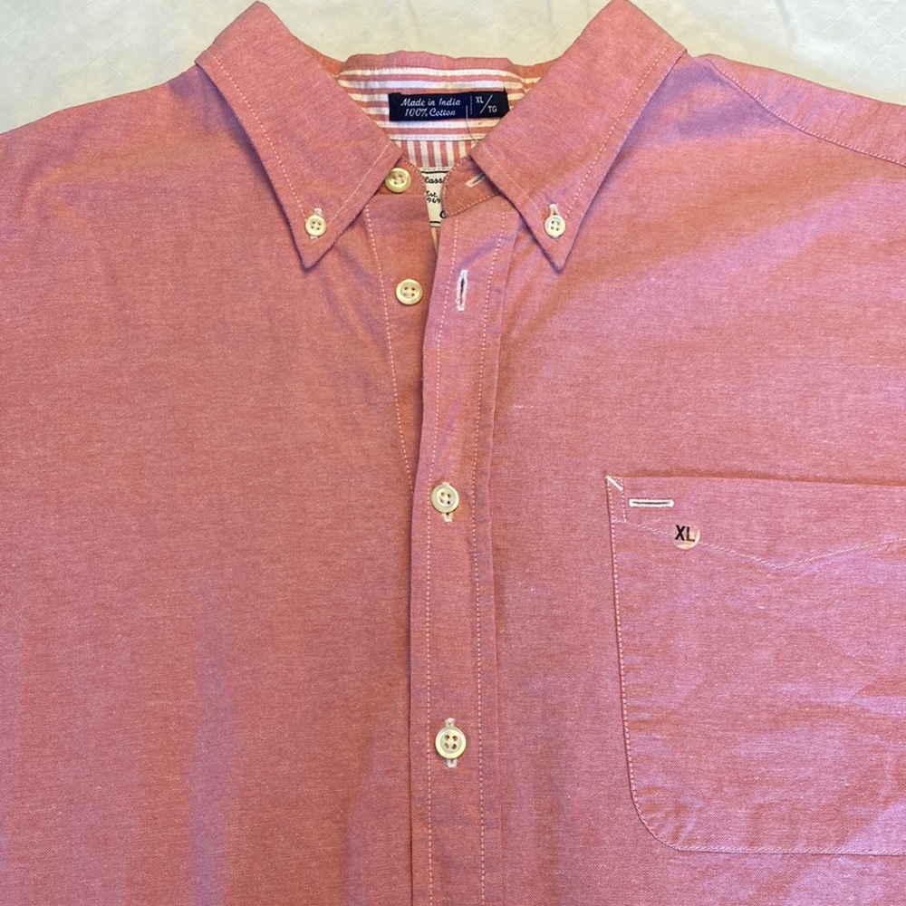 Gap NWT Men's Pink Button Down Classic Laundered  Oxford Shirt SZ XL 100% Cotton
